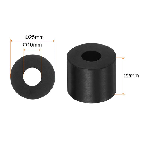 HARFINGTON 8pcs Rubber Spacer, 1 Inch OD Neoprene Round Anti Vibration Isolation Pads for Home and Boat Accessories