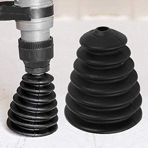 3Pcs Rubber Dust Cover for Electric Hammer Drill, Scalable Collector for 6mm-16mm Drill Bits (Black)