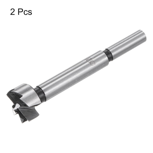 2pcs Forstner Drill Bit 25/32"(20mm) High-Speed Steel Multi-Tooth Bit with Round Shank for Woodworking Hinge Cutter