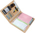 iCarryAlls 3-Ring Binder Portfolio with 3/4 Inch Round Ring, Document Storage with 5 Transparent Bags, Gray+Gold