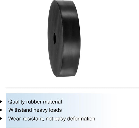 uxcell 4pcs Round Rubber Spacers 80mm OD x 12mm ID x 20mm Height Anti Vibration Bushing Grommets for Home Car