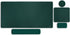 MOSISO Large Gaming Mouse Pad & Massage Keyboard Wrist Rest Set, Ergonomic Non-Slip Base for Home Office, Peacock Green