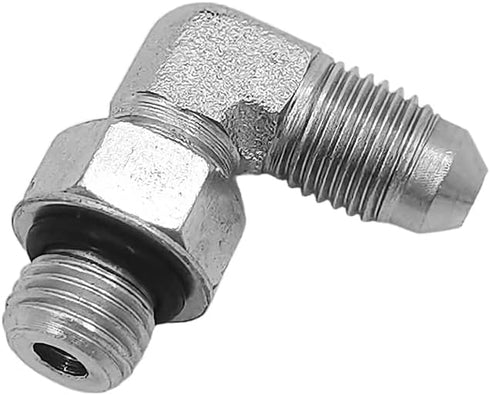 (2-PACK) 6801-06-06-NWO Hydraulic Hose Adapter Fitting 3/8" Male JIC to 3/8" Male Adjustable Nut O-Ring Boss