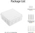 LeMotech ABS Plastic Dustproof Waterproof IP65 Junction Box Universal Electrical Project Enclosure White 7.9 x 7.9 x