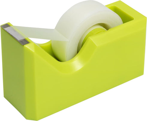 JAM PAPER Colorful Desk Tape Dispensers - Lime Green, Sold Individually