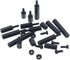 M2 Nylon Hex Male-Female Spacer Standoffs Screw Nut Assortment Kit - Black