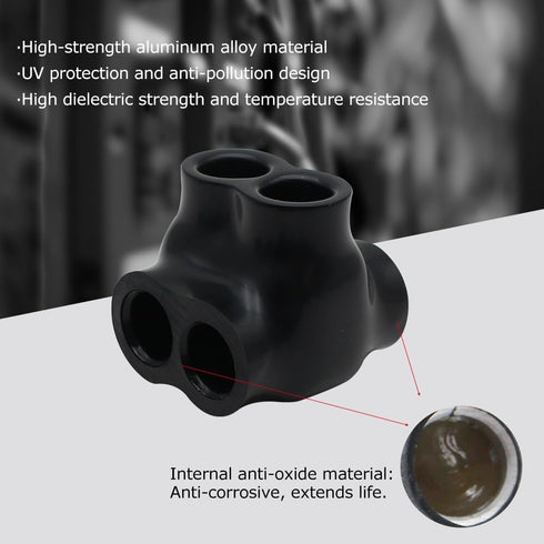 3-Pack 4-14AWG 2 MAKERELE Insulated Inline Splice/Multi Tap Connectors, Port Pre-Filled Oxide Inhibitor Connectors