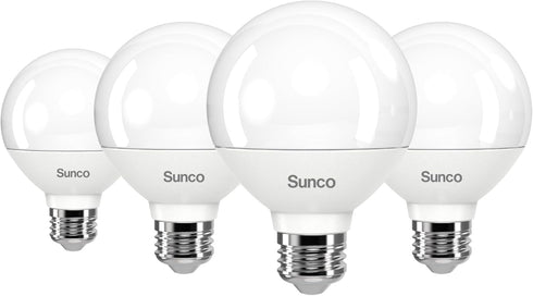 Sunco Lighting 4 Pack Vanity Globe Light Bulbs, G25 LED, 100W Equivalent, 5000K Daylight, Dimmable