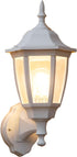 FUDESY Outdoor Wall Lantern, Exterior Waterproof Wall Sconce Light Fixture, White Front