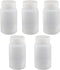 Bettomshin 5Pcs 250ml PE Plastic Bottles, Food Grade Wide Mouth Lab Reagent Liquid/Solid Sample Storage