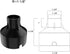 1 Pack Embedded Parts, Black Plastic Holder Waterproof Preembedded Inserts for Outdoor Indoor Concrete Grassland to Fix, (S- 1-1/8") for 1W LED Step Lights