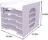 Natwind 5 Tiers Paper Organizer for Desk, White File Holder, Mail Letter Tray & Document Storage Rack