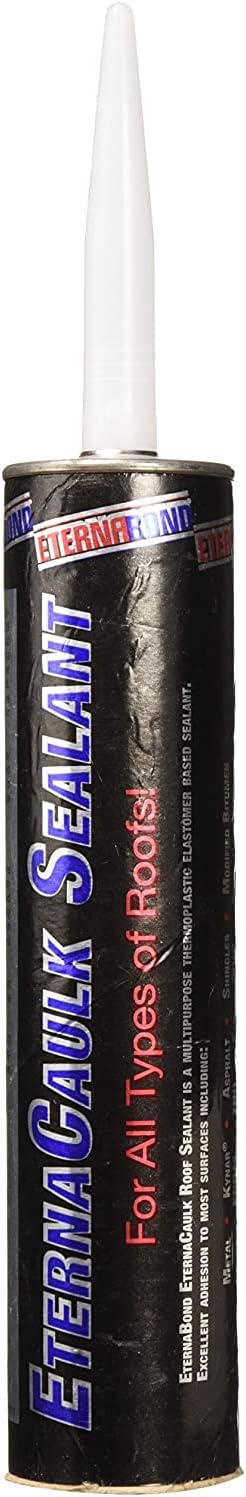 EternaBond EternaCaulk, 10 Oz High-Performance Sealant for Roof Joints, Seams, and Tears, White