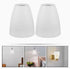 TOPWEL 2Pcs 4.523.93inch 30mm White Frosted Plastic Horseshoe Lampshades Flat Head Oval Chandelier Shade with Upper