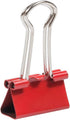 JAM PAPER Small Colorful Binder Clips, 3/4 Inch (19 mm), Red, 25/Pack
