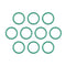 uxcell Fluorine Rubber O-Rings, 9.5mm OD, 7.5mm ID, 1mm Width FKM Seal Gasket, Green, Pack of 10
