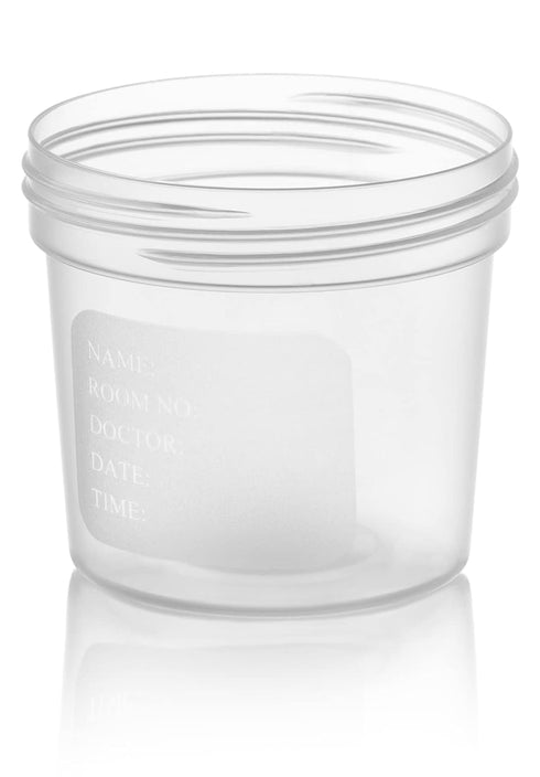 Caremax Supply 25 4oz Specimen Cups with Lids, Leak Proof, High Quality Latex Free Polypropylene Plastic, Non-Sterile