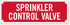 SmartSign SE-5032-ERE-REF-2x6 "Sprinkler Control Valve" Tag, 2" x 6" Engineer Grade Reflective White on Red