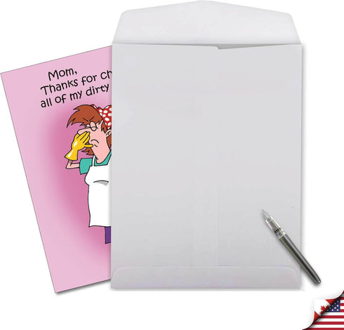NobleWorks Jumbo Humorous Mother's Day Card, 8.5 x 11 Inch with Envelope, Big Jumbo Mom Dirty Diapers J1599MDG