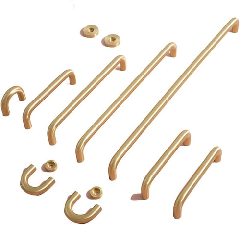 SZOMH Cabinet Handles 2.52"-15.74" Nordic Brass Long Furniture Handles Wardrobe Kitchen Cupboard Cloakroom