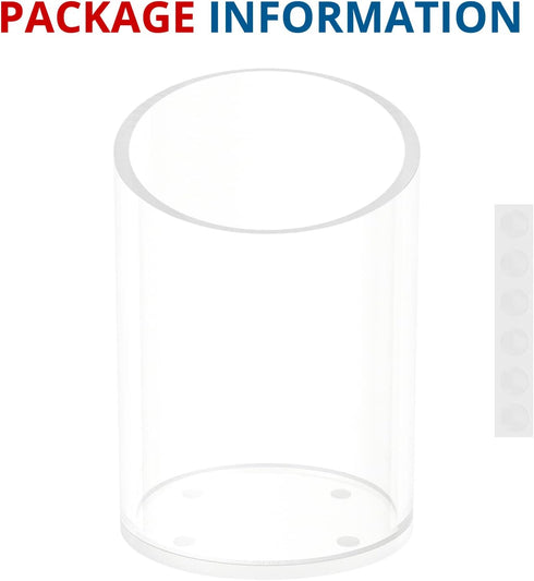 Pen Holder for Desk Organizer, Acrylic Makeup Brush Organizer and Sanitizer Holder for Office and Home (Clear)