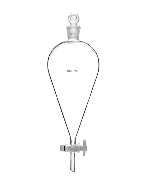 QWORK 1000ml Separating Funnel with 24/29 Joints and Stopcock