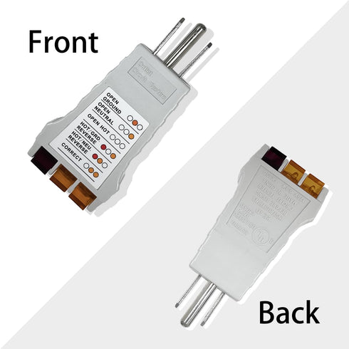 SK300 Outlet Circuit Testers, 3-Wire Receptacle for 125VAC Circuits, Detect Improper Wiring Conditions