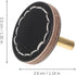 2pcs balacoo Black Gold Single Hole Leather Drawer Pulls Cabinet Handles Round Leather Cabinet Knobs for Dressers