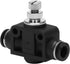Air Flow Control Valve 1/4" Tube OD x 1/4" Tube OD Straight Union Pneumatic Valve (Pack of 1)