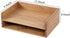 Wood Stackable Paper Trays for Office Supplies - 2 Set Wooden Desktop File Folder Holder Tray for Letter Document