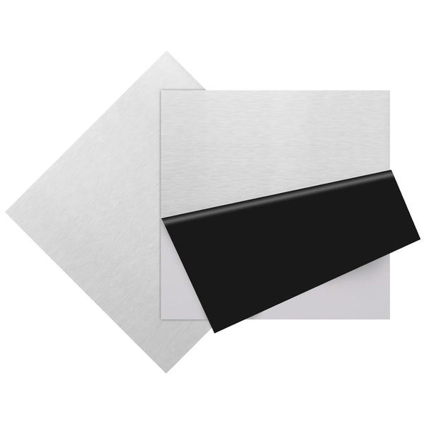 2Pcs 430 Stainless Steel Sheet Metal - 6" x 6" x 1/32" Inch Plates for Crafting and Magnetic Mount Board