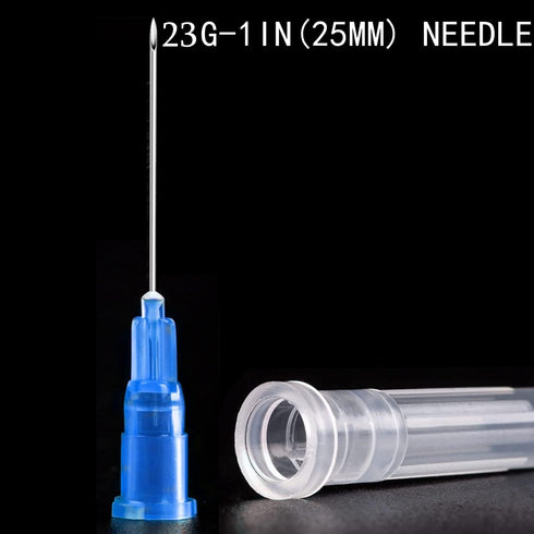 100 Pack 3ml/cc Plastic Luer Lock Syringes with 23Ga and Cap, Individually Sealed for Scientific Labs and Measuring