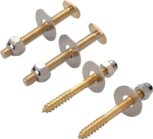 Rocky Mountain Goods Toilet Floor Bolt and Screw Kit, Complete Install Kit to Securely Fasten Toilet Bowl