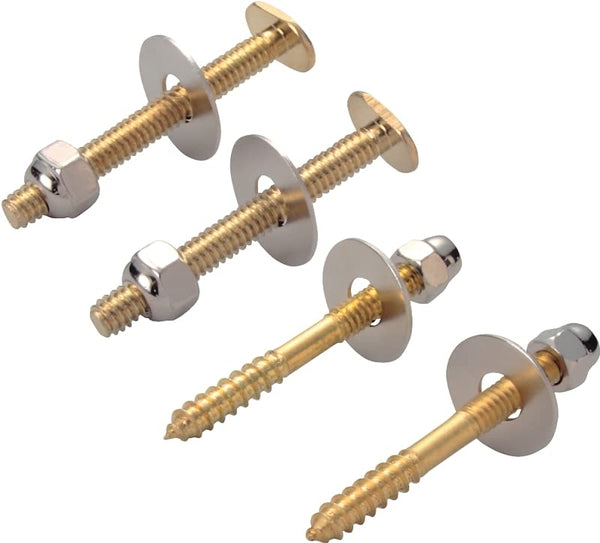 Rocky Mountain Goods Toilet Floor Bolt and Screw Kit, Complete Install Kit to Securely Fasten Toilet Bowl