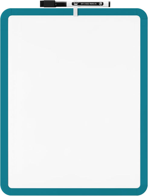 Mr. Pen Dry Erase Board, 14” x 11” Small White Board with Black Marker, Green Frame for Kids and Students