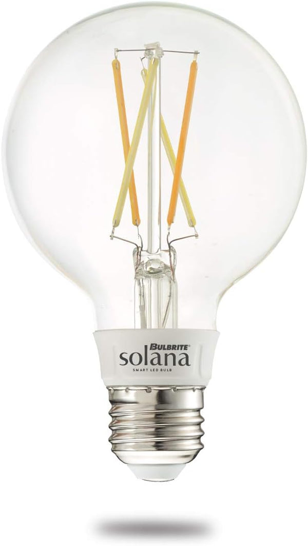 Bulbrite Solana G25 WIFI Connected Edison Filament LED Smart Light Bulb, Clear