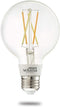 Bulbrite Solana G25 WIFI Connected Edison Filament LED Smart Light Bulb, Clear