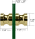 CKB Double Sided Shower Glass Door Knob, Polished Gold Finish, Solid 304 Stainless Steel Handle for 5/16" to 1/2" Glass