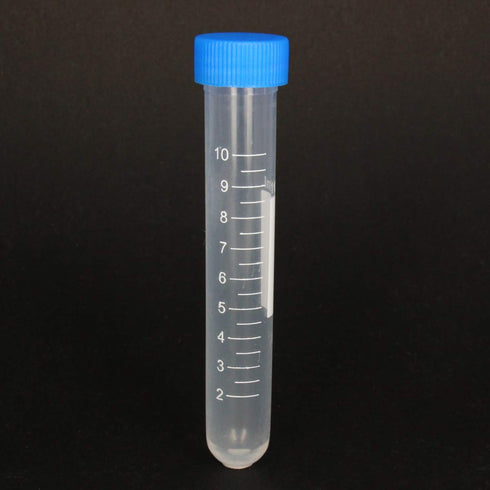 Bettomshin 100Pcs 10ml Round Bottom Centrifuge Tubes with Screw-on Cap, Transparent Mini Plastic Storage Containers
