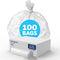 BlueDogSupplies 41-50 Gallon Trash Bags White, 100 Count, 30+ Gallons, Sturdy 0.6 Mil
