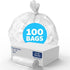 BlueDogSupplies 41-50 Gallon Trash Bags White, 100 Count, 30+ Gallons, Sturdy 0.6 Mil