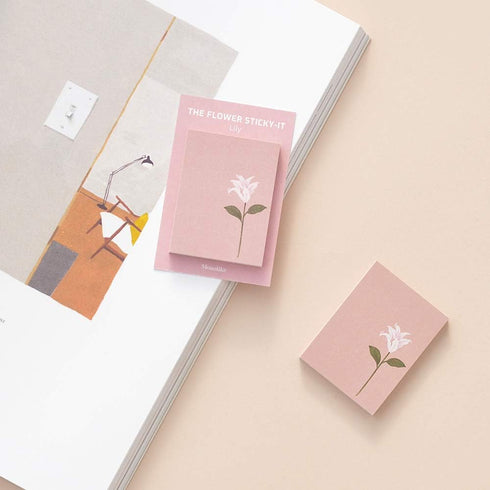 Monolike The Flower Sticky-It, 5p Set, Self-Adhesive Memo Pad, 50 Sheets
