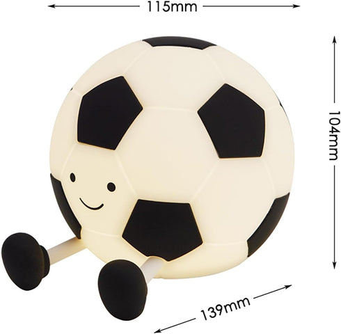 AGEK 3 Dimmable Soccer Night Light for Kids, Cartoon Soccer Lamp Silicone Baby Nursery Night Light with Level