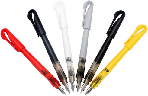 Gullor Jinhao Fountain Pen Swan Design, Set of 6 Fine Nib Pens for School Supplies, Stationery Gift