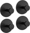 Multifunctional Towel Hooks for Bathroom Wall, Extra Sticky Stainless, Holds up to 12LB, Matt Black Heavy Duty