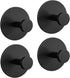 Multifunctional Towel Hooks for Bathroom Wall, Extra Sticky Stainless, Holds up to 12LB, Matt Black Heavy Duty