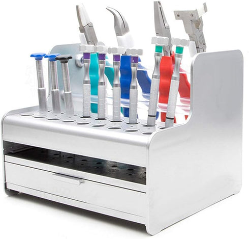 ZJchao Multi Function Screwdriver Holder, Storage Display Rack for Glasses Repair Tool with Drawer