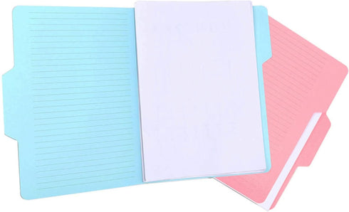 Find It File Folders - 12 Pack Tabbed, Letter Size, Double-Sided, Ruled Filing Folders for Office, School,