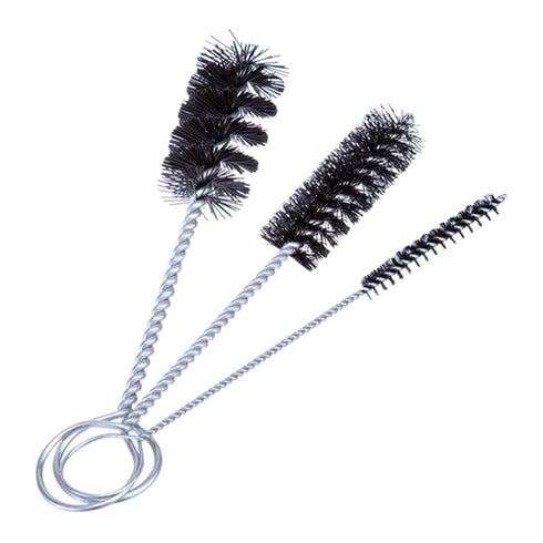 1197K77EA 715245 Nylon Tube Brush, Black Bristle, Smooth Tip, 2" Brush Length, 1/4" Diameter, 6" Length
