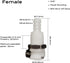 2PCS 1/4" 3/8" 5/16" Plastic Tube in-line Hose Quick Connector with Shut-Off valve, Panel Mounting Quick Disconnect Coupling,Female Quick Connect Barbed Fittings (2x Female Connector) by BBTUS